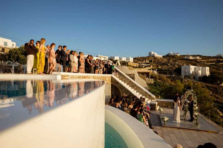 Elegant Sunset Wedding In Mykonos Private Villa Mykonos 2379