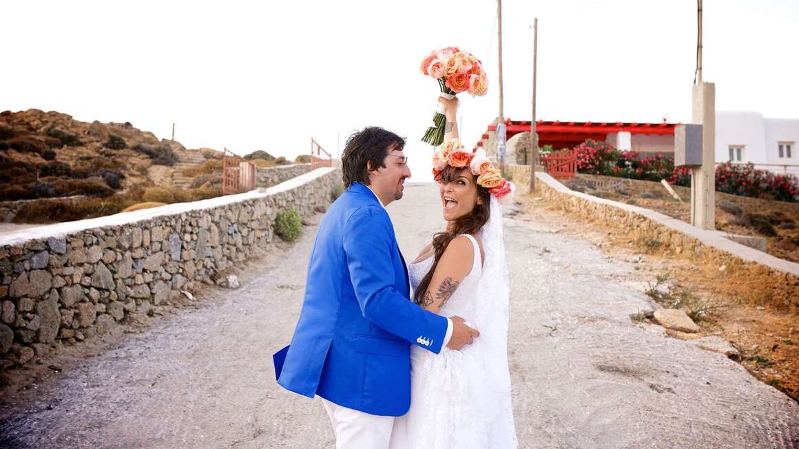 Breezy Aegean Destination Wedding in Mykonos