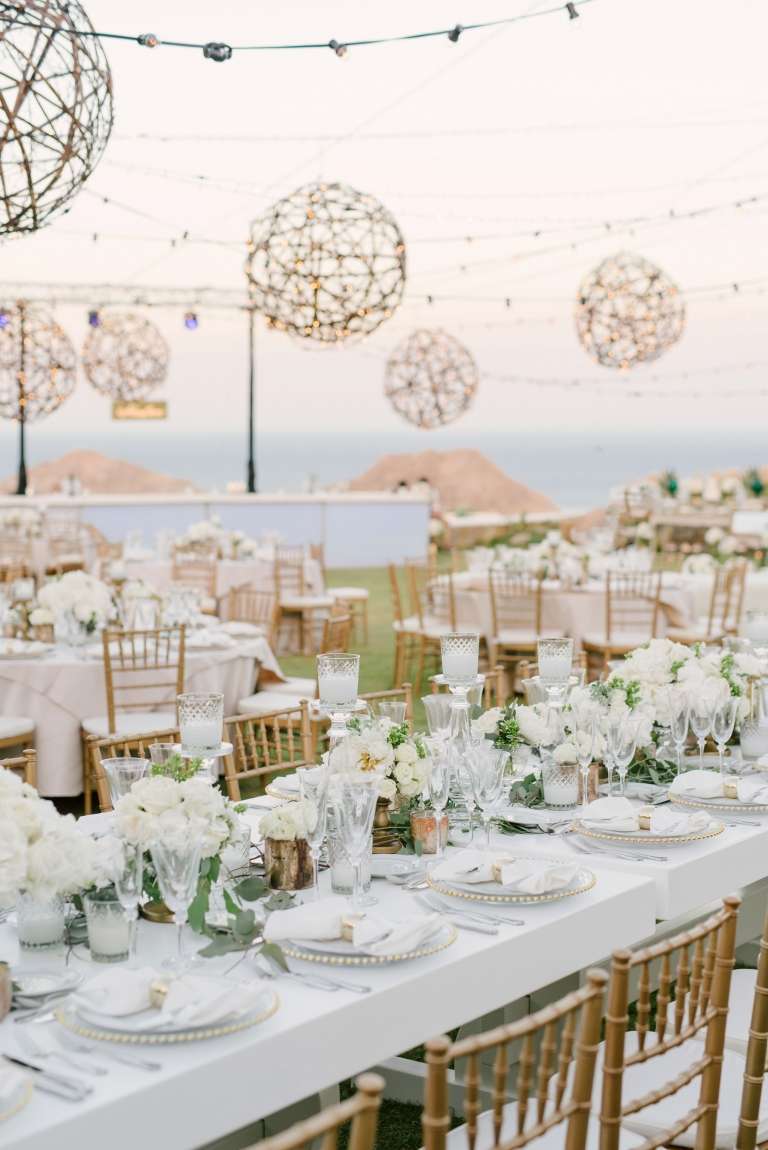 An Incredibly chic ivory wedding in Mykonos Villa Alegria