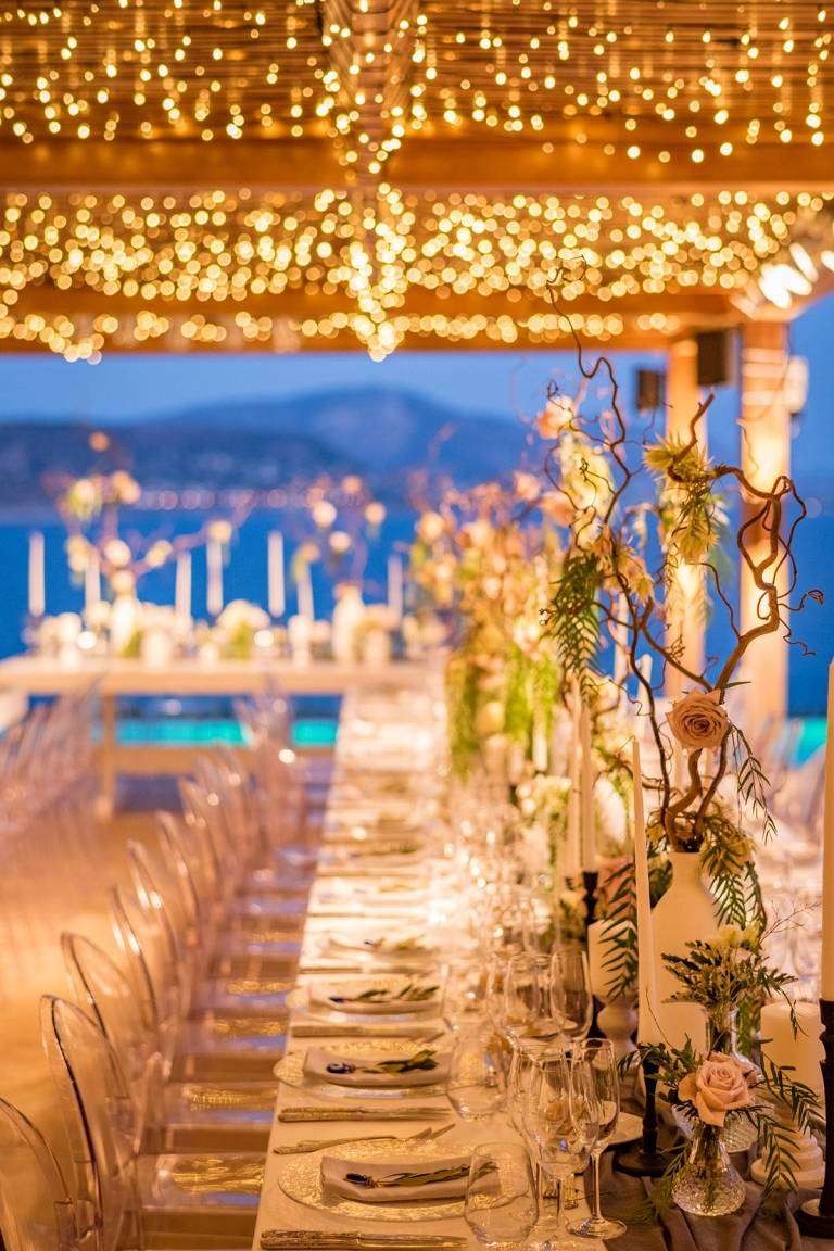 modern elegant wedding at the Island Athens Riviera Private House